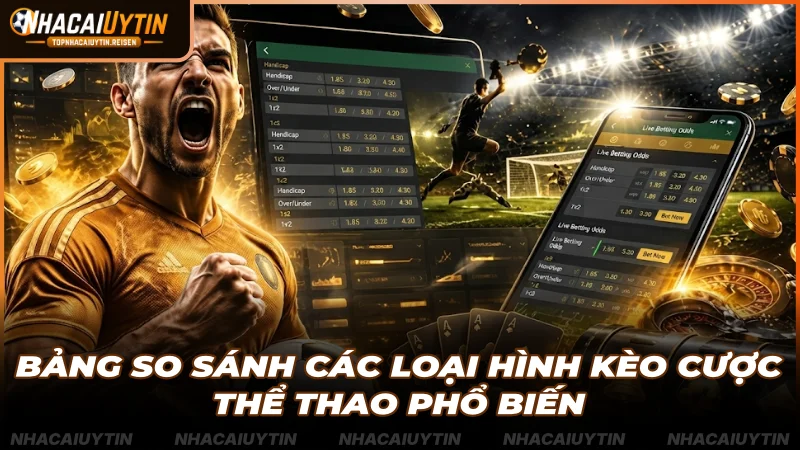 Bảng so sánh các loại hình kèo cược thể thao phổ biến
